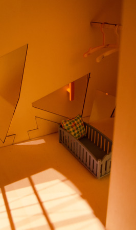 View of the inside of a dollhouseの写真素材