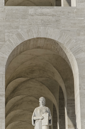 Detail of example of Italian rationalist architectureの写真素材