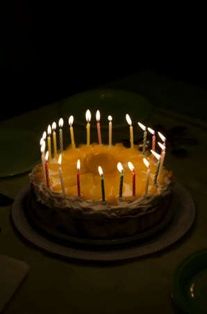 View of homemade cake to celebrate a birthday