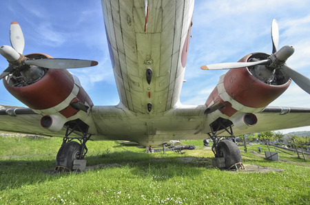 The radial engines of the famous DC-3 aircraftのeditorial素材