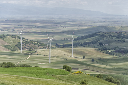 Wind farm in Tavoliere of the Apulia