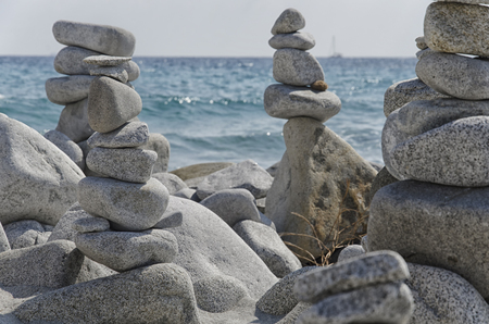 View of stone art in incredible balanceの写真素材