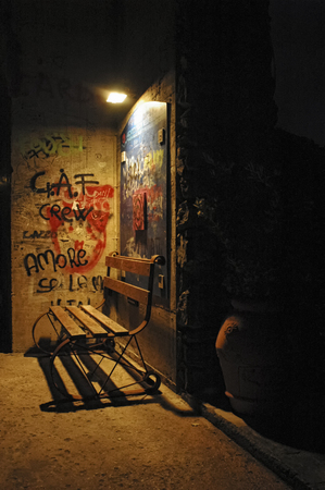 Suburban glimpse that looks like a horror movieのeditorial素材