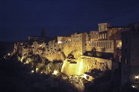 View of Pitigliano called the little Jerusalemの写真素材