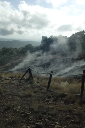 View of natural phenomenon that looks like a wreckageの写真素材