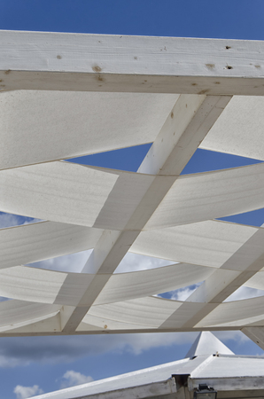 Interlacing fabric used as an outdoor venueの写真素材
