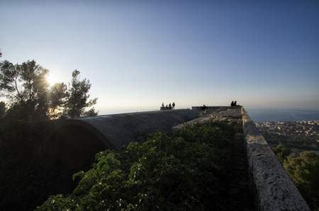View of the sea from the Mausoleum of Cianoの写真素材