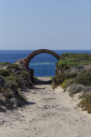 View of the dunes of the West Sardiniaの写真素材