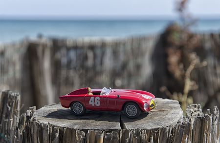 View of a scale model of a sport carの写真素材