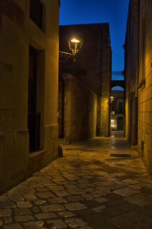 Glimpse of the beautiful old town of Otrantoの写真素材