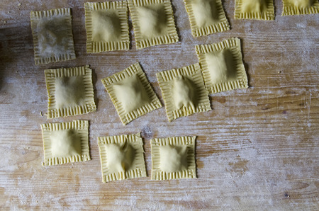 View of the preparation of homemade pastaの写真素材