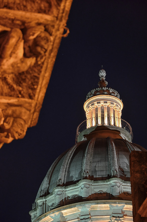 View of the church of San Giorgio in Ragusa Iblaの写真素材