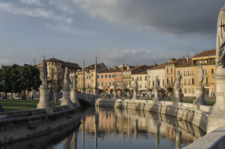 View of the Prato della valle in Paduaの写真素材
