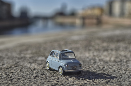 View of a model of the classic carの写真素材
