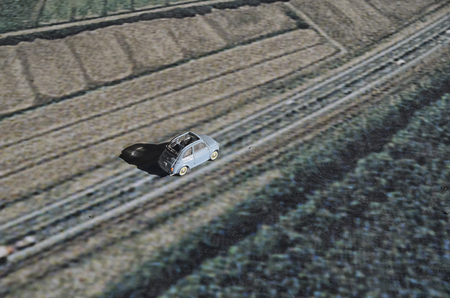 View of the 500 on a highwayの写真素材