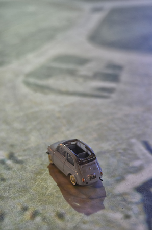 View of the Cinquecento scale model on a mapの写真素材
