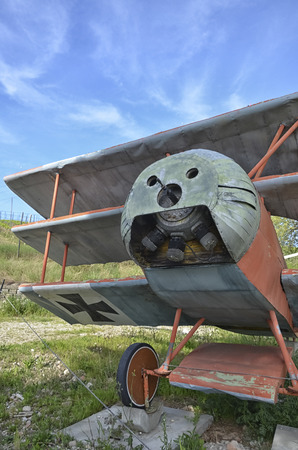 View of a Fokker Dr.I triplane of World War Iのeditorial素材