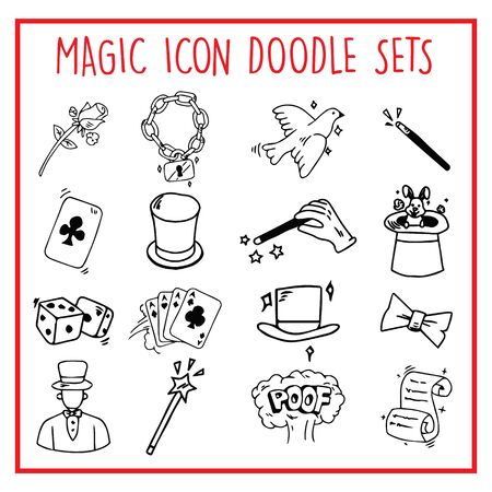 Magic Line Icon Doodle Setsのイラスト素材