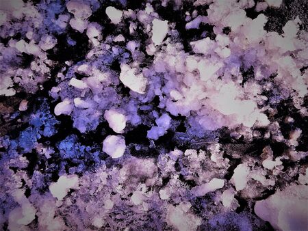 Snow melts in the sunlight and it became ice in the cold weather