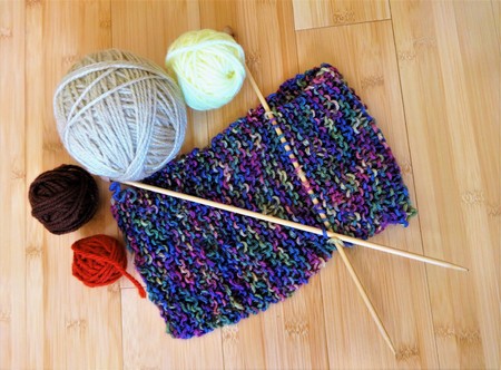 Knitting to start a project for cold weather