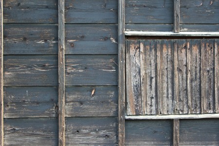 Weathered exterior wall of a traditional Japanese houseの写真素材