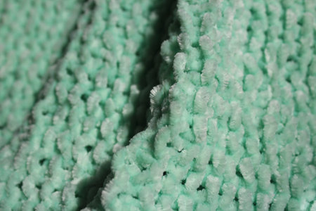 Handmade knit soft scarf - close up