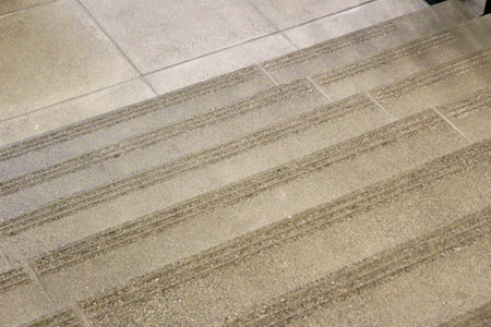 Stone steps in a hallの写真素材