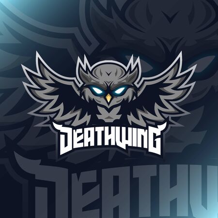 Owl Illustration Mascot Vector for teammateのイラスト素材