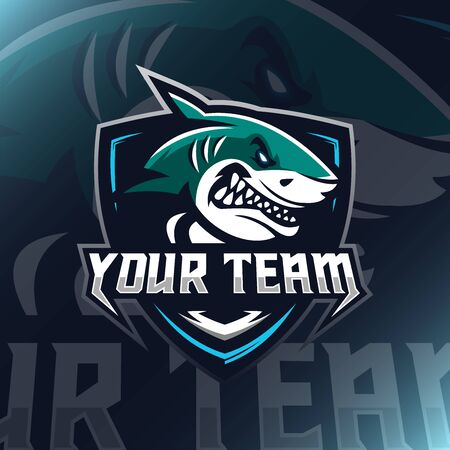 Shark Mascot Vector Illustrationのイラスト素材