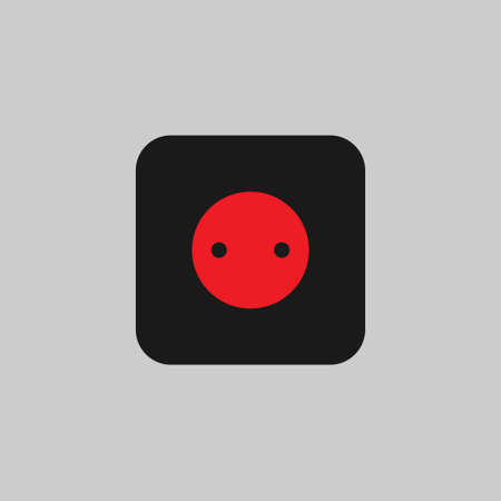 Electric home power socket flat illustrationのイラスト素材