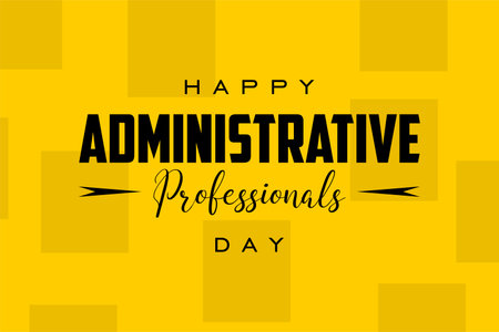Administrative Professionals Day, Secretaries Day or Admin Day. Holiday concept. Template for background, banner, card, poster, t-shirt with text inscriptionのイラスト素材