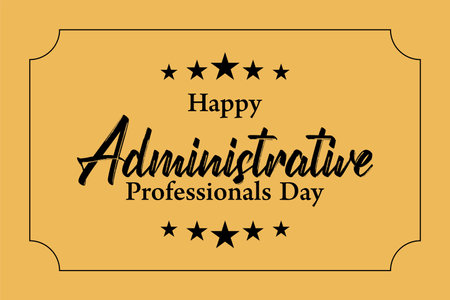 Administrative Professionals Day, Secretaries Day or Admin Day. Holiday concept. Template for background, banner, card, poster, t-shirt with text inscriptionのイラスト素材