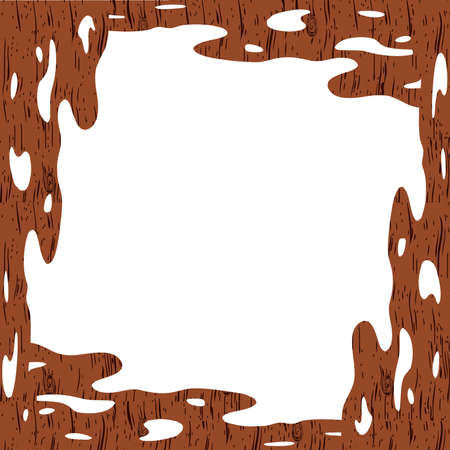 Frame with a tree structure on a white backgroundのイラスト素材