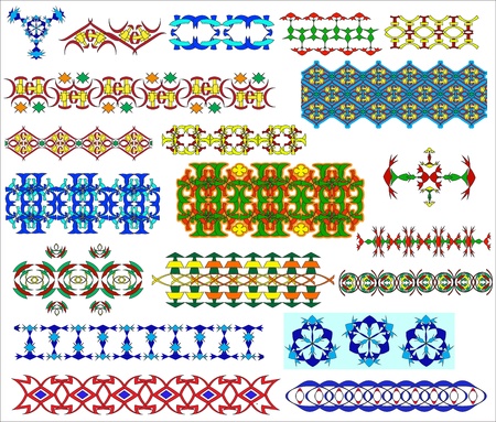 Set of ornaments in flower, Arabian and east stylesのイラスト素材