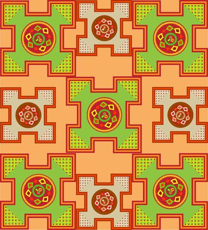 The sample of ornaments of different nations of the world, geometrical figuresのイラスト素材