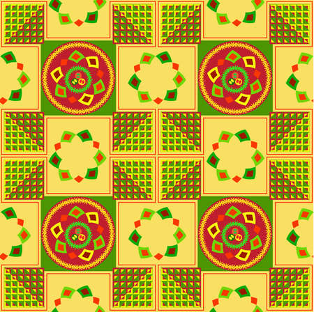 The sample of ornaments of different nations of the world, geometrical figuresのイラスト素材