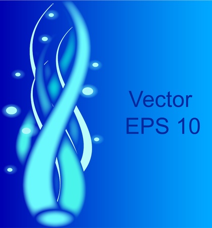 Polar lights vector, star in the dark blue skyのイラスト素材