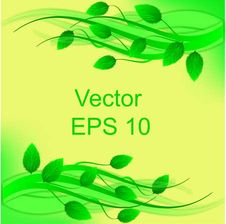 Green framework in the form of branches のイラスト素材