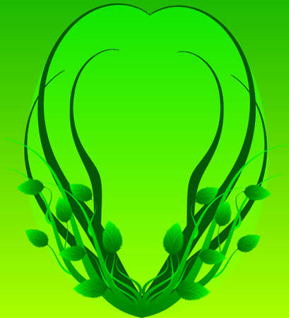 Green framework in the form of branches のイラスト素材