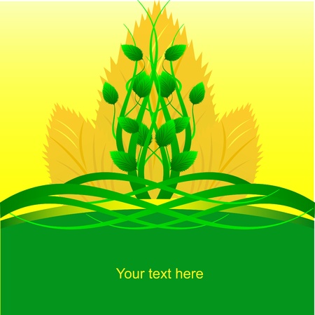 Green framework in the form of branches のイラスト素材