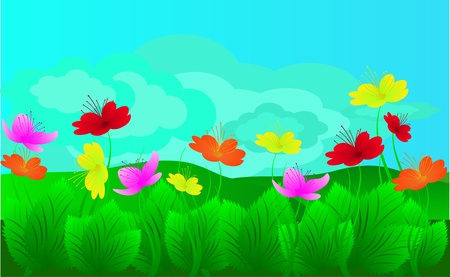 Rural landscape with  tablet on a fence
のイラスト素材