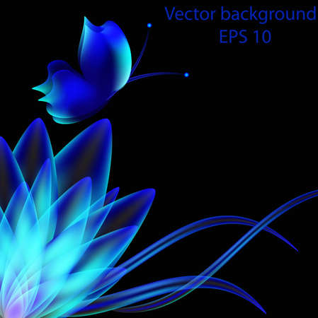 Abstract background from multi-colored butterflies with curlsのイラスト素材