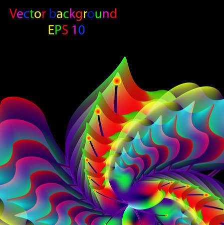 Abstract background from multi-colored butterflies with curlsのイラスト素材