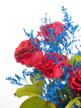 A bouquet of red roses, floral backgroundの写真素材