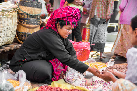 Mandalay - December 5 dealers in the market December 5, 2013 in Mandalay. Trade for the people of Burma is the main source of incomeのeditorial素材