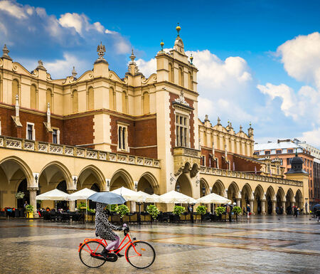 Krakow - Poland's historic center, a city with ancient architecture.の写真素材