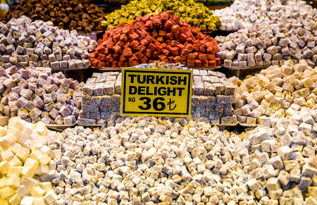 Spices, teas at the bazaar. The Turkish market.の写真素材