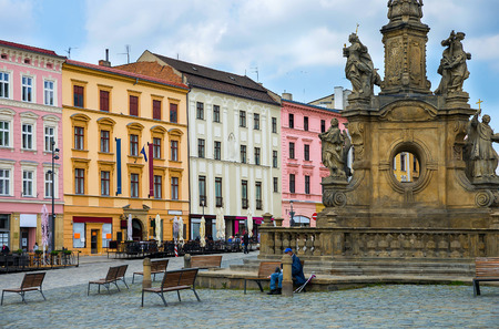 Historical sights of Olomouc in the Czech Republic. European city.の写真素材