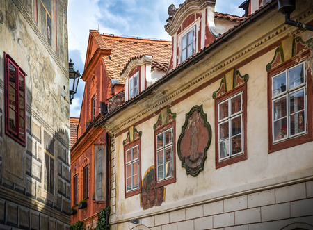 The amazing city of Cesky Krumlov in the Czech Republic. European historical center and splendor.の写真素材