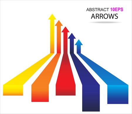 Colored arrowsのイラスト素材